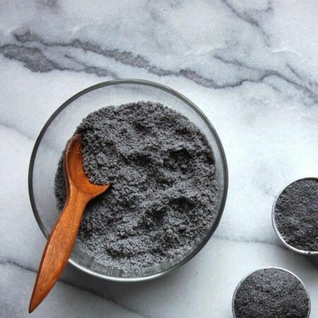 bowl con barro negro en polvo